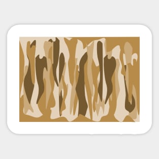 Brown Tone Abstract Camouflage Sticker